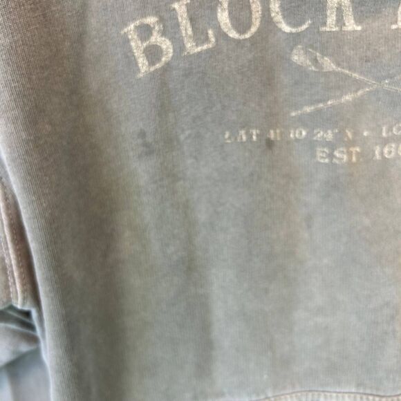 Austins Inc Block Island Hoodie Sweatshirt Men's Size M Gray Zip Neck Pullover - Picture 4 of 12